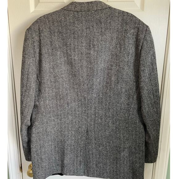 Robert Stock Vintage 100% Wool Tweed Blazer Sport Coat Size 42R Herringbone - Picture 2 of 11